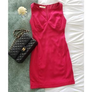 Valentino Fuchsia sleeveless bodycon mini dress